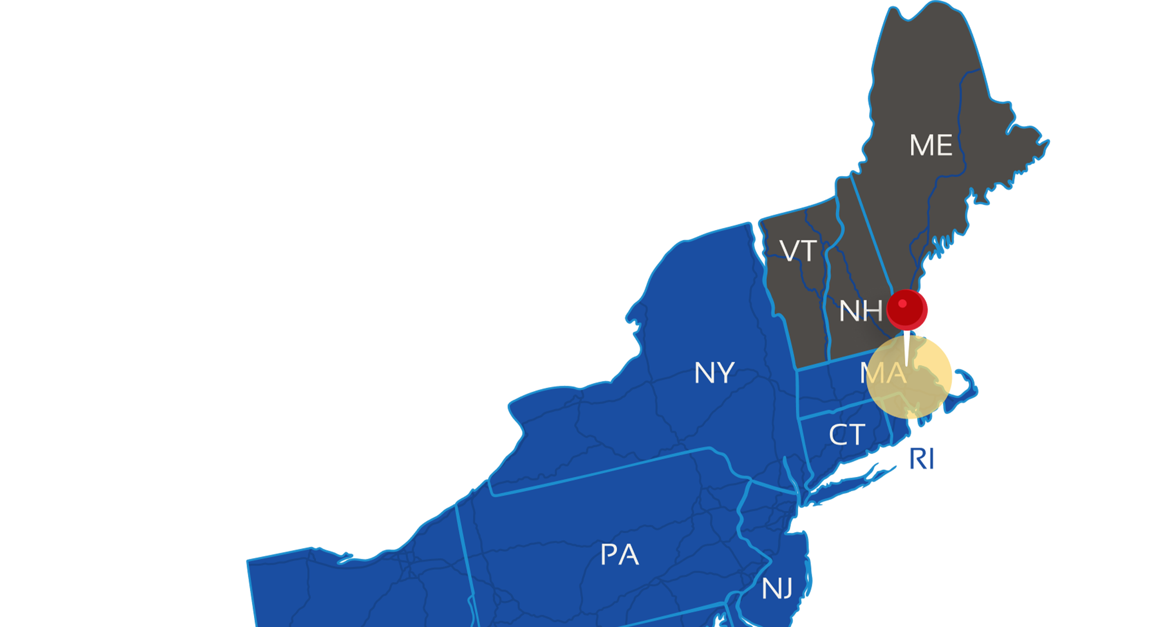 Massachusetts region map